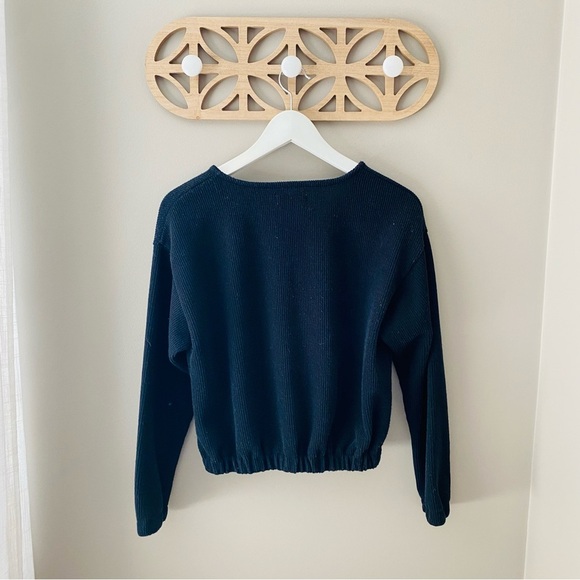 Madewell V-Neck Long Sleeve Sweater Black Sz Small - Picture 7 of 9